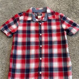 OshKosh B'gosh Red and Blue Plaid Button Down Shirt
